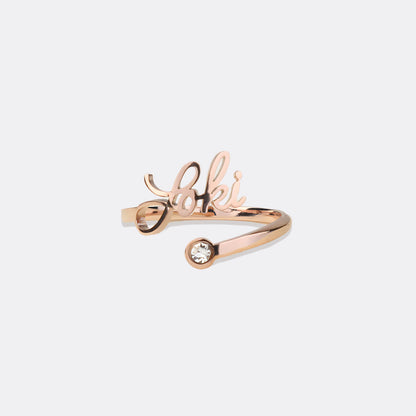 Custom Birthstone Name Ring