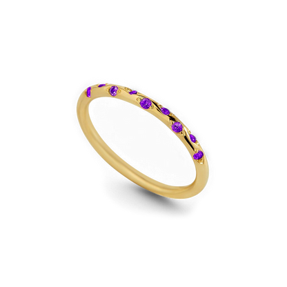 Dainty Birthstone Constellation Band
