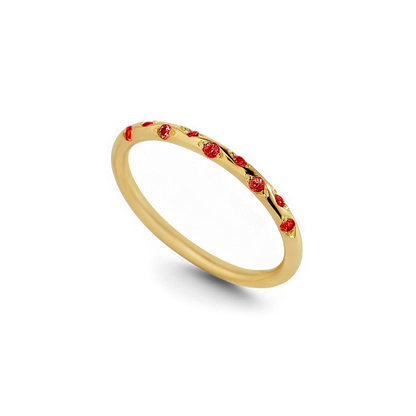 Dainty Birthstone Constellation Band