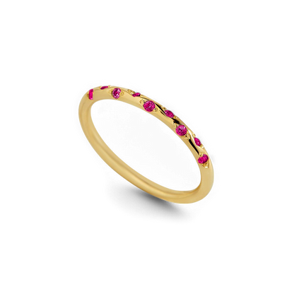 Dainty Birthstone Constellation Band