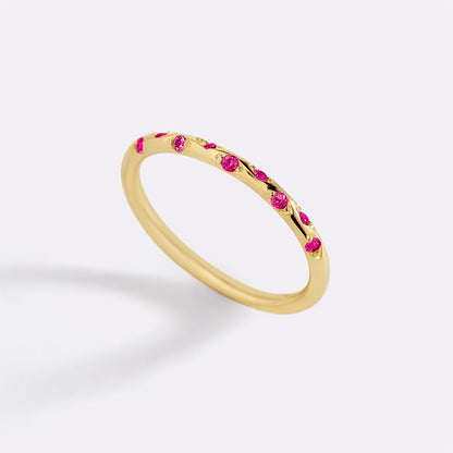 Dainty Birthstone Constellation Band