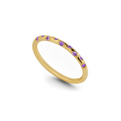 Dainty Birthstone Constellation Band