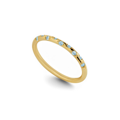 Dainty Birthstone Constellation Band