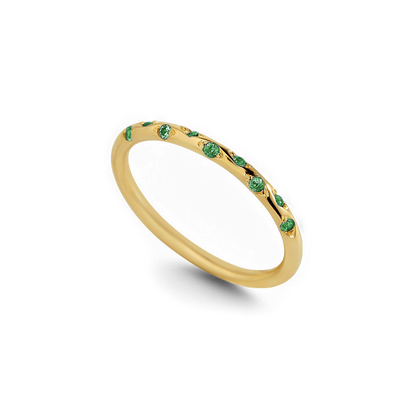 Dainty Birthstone Constellation Band