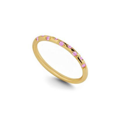 Dainty Birthstone Constellation Band