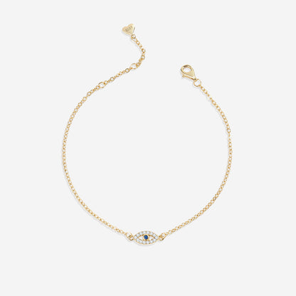 Dainty Evil Eye Charm Bracelet