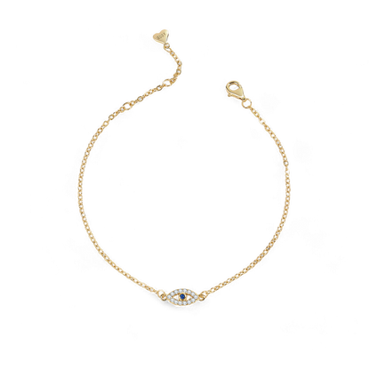 Dainty Evil Eye Charm Bracelet