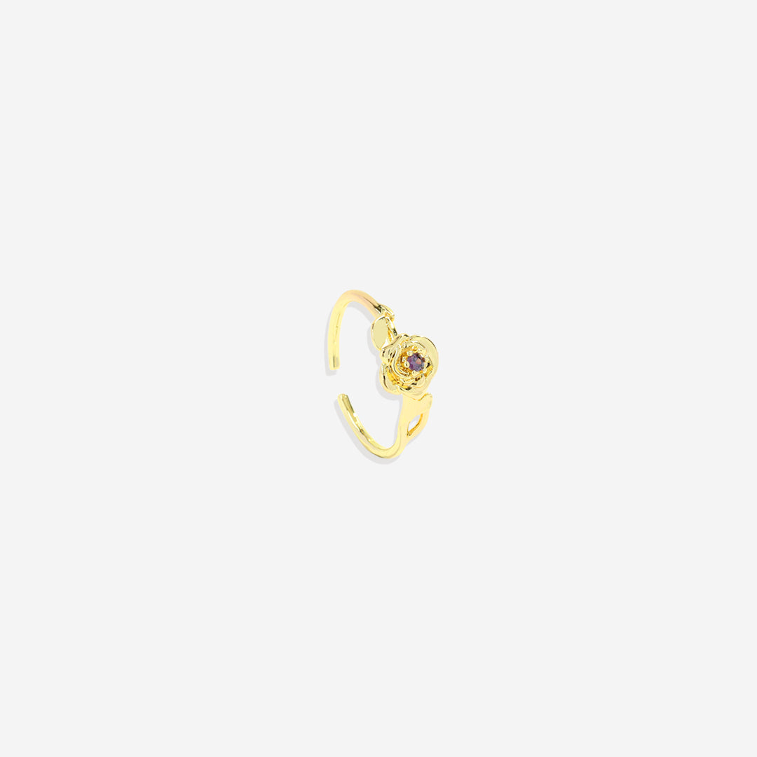 Dainty Gold Birth Flower Ring