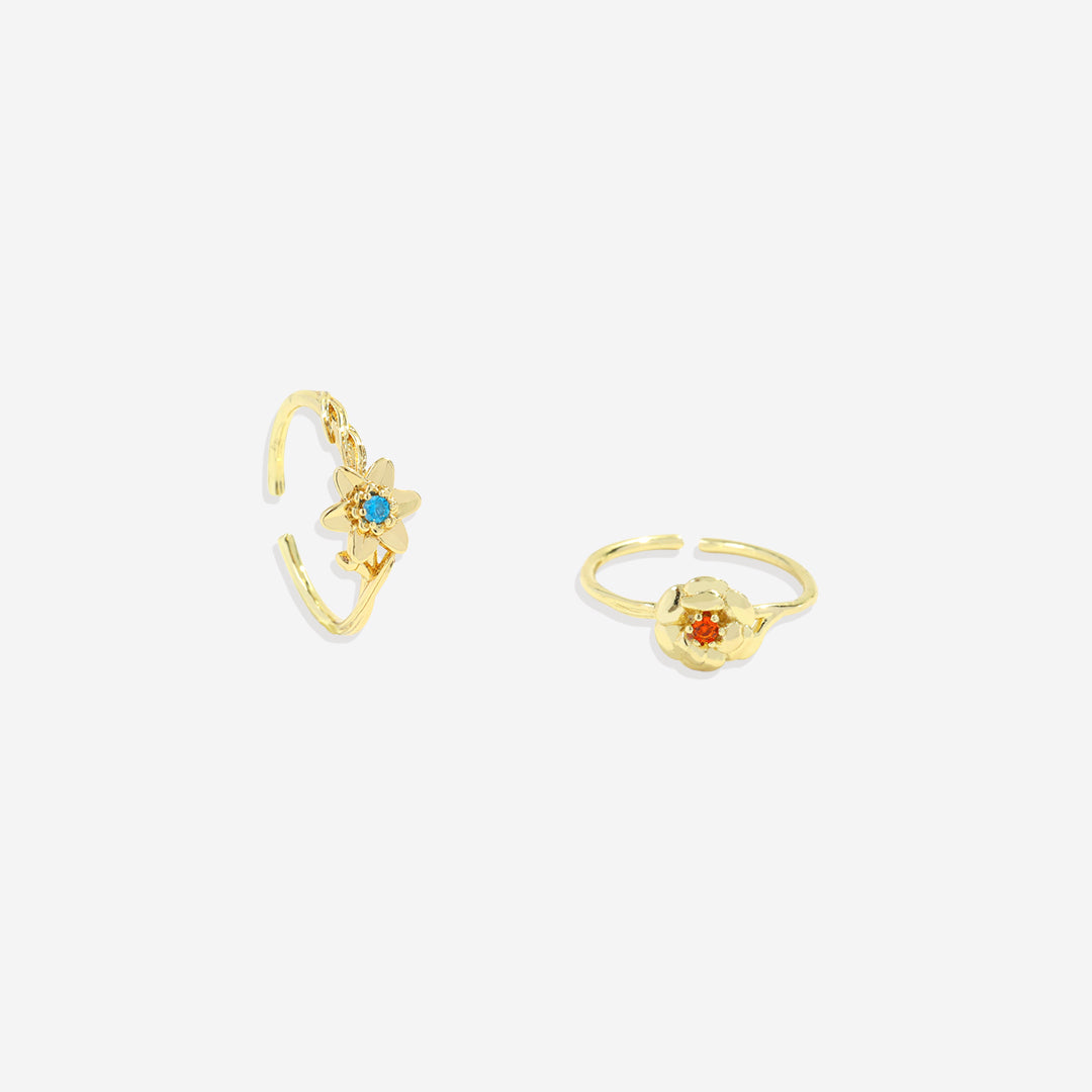Dainty Gold Birth Flower Ring