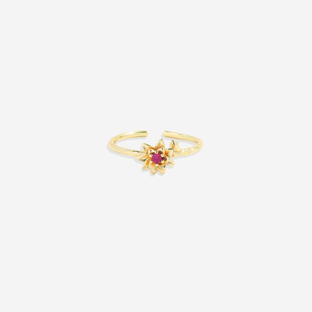 Dainty Gold Birth Flower Ring