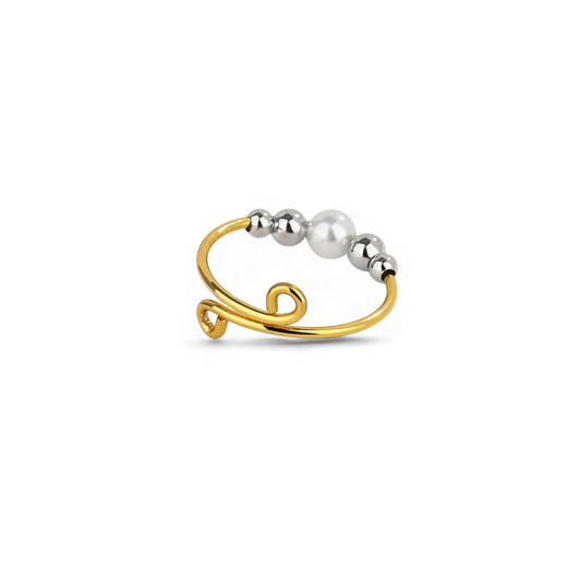 Zierlicher verstellbarer Opal-Fidget-Ring