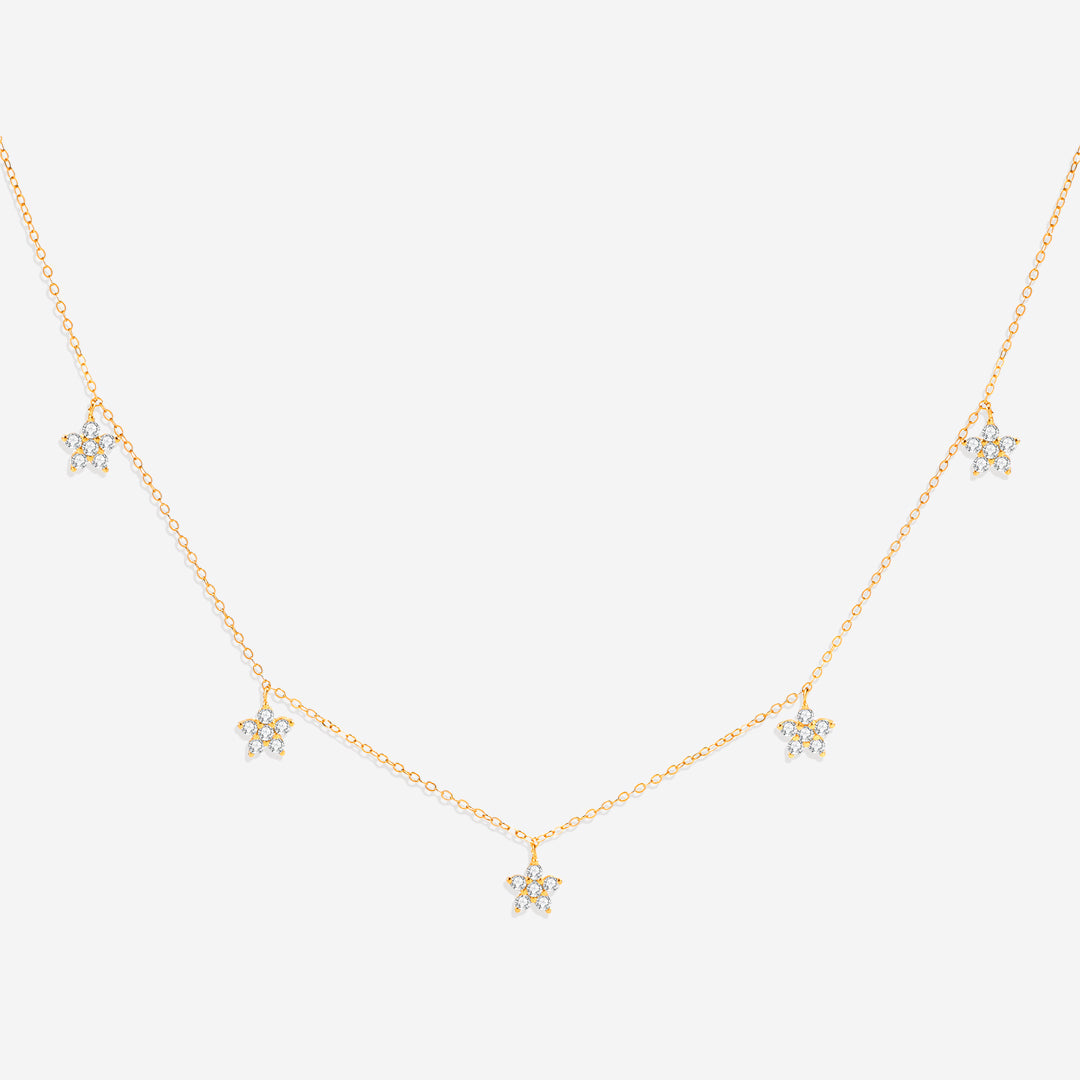 Diamond Flower Necklace