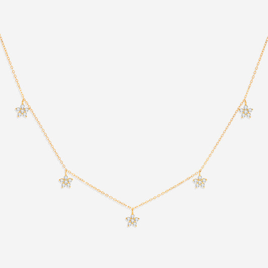Diamond Flower Necklace