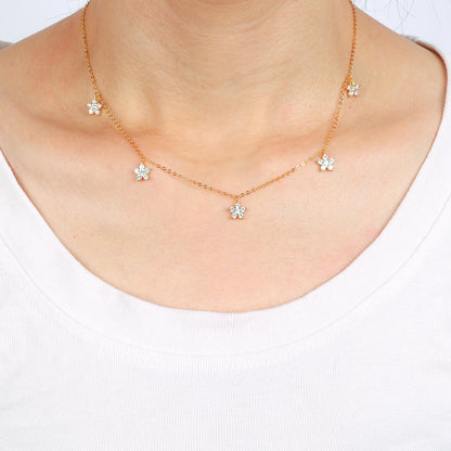Diamond Flower Necklace