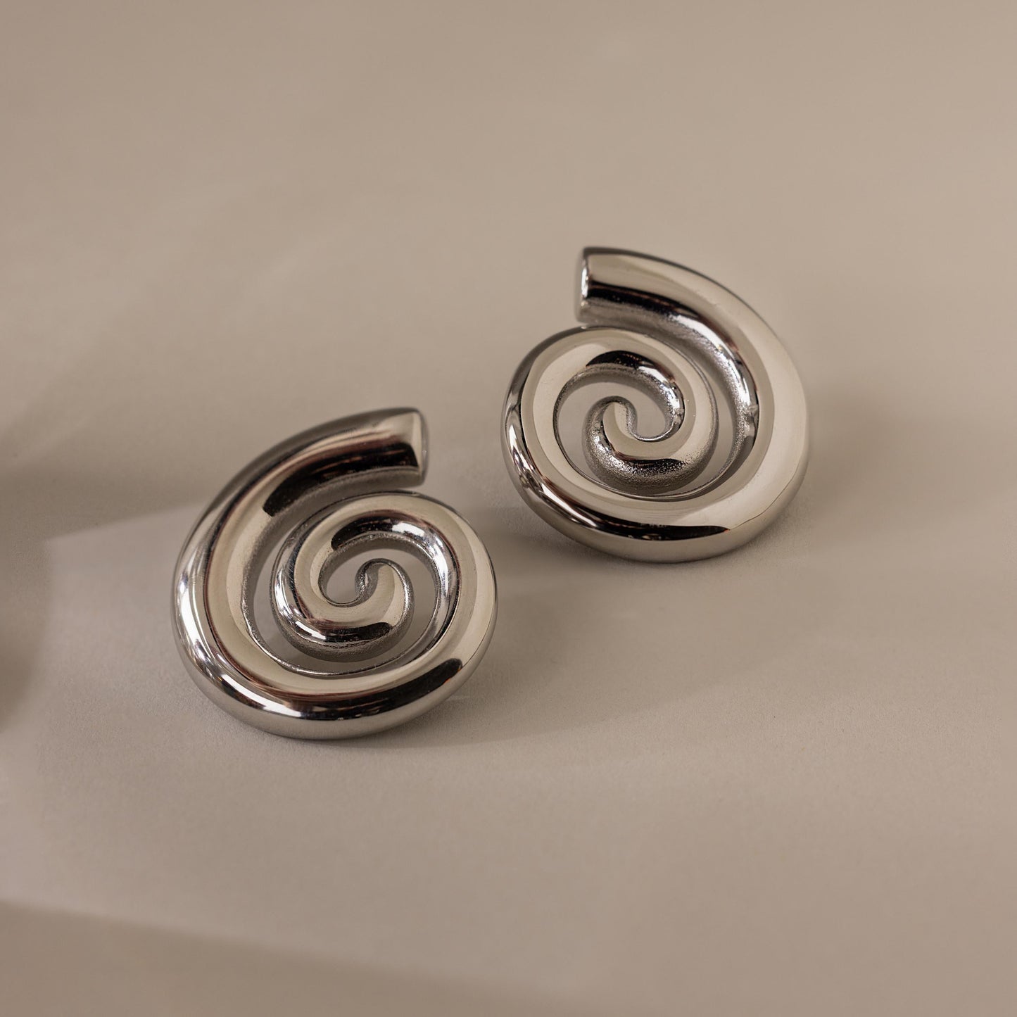 Bold Spiral Stud Earrings