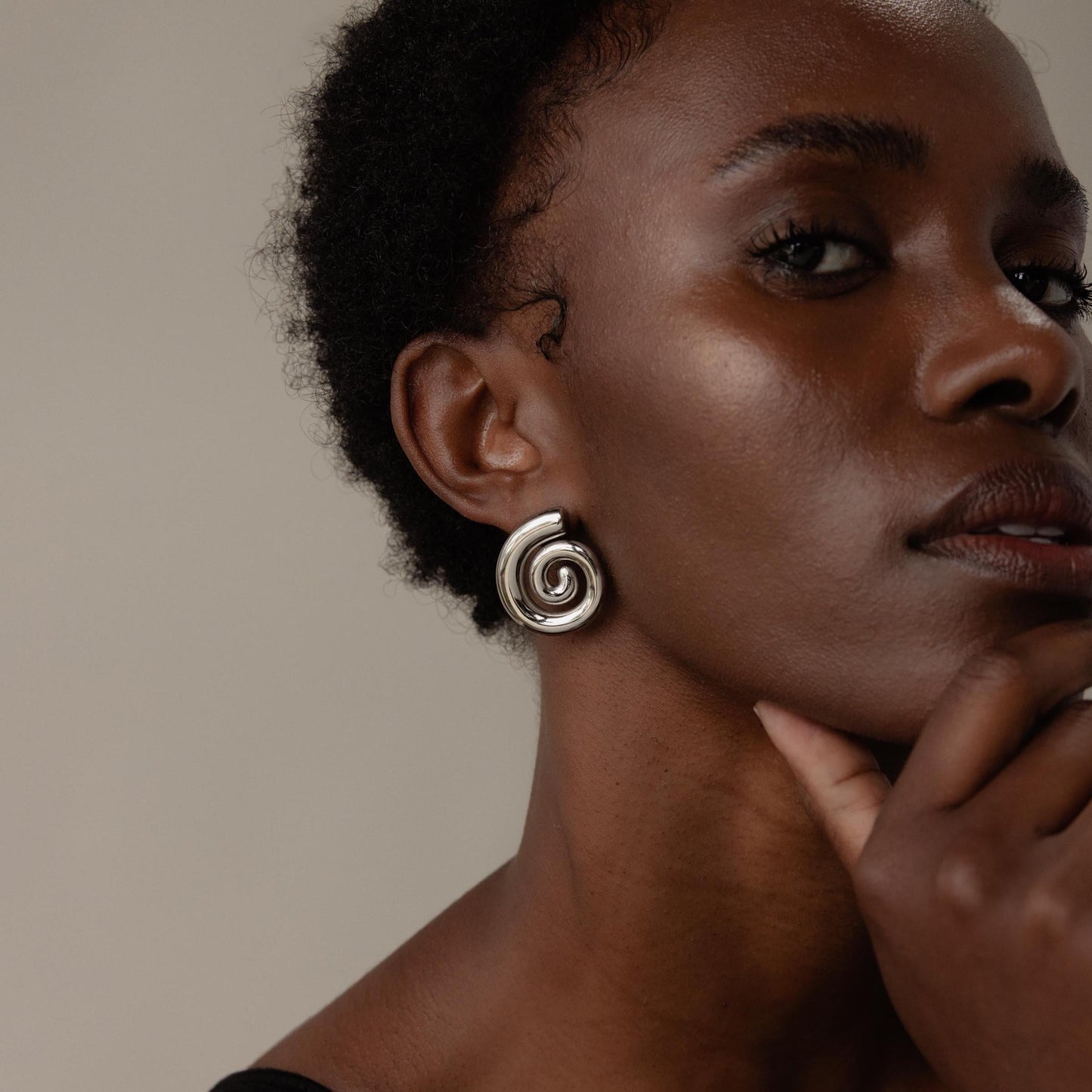 Bold Spiral Stud Earrings
