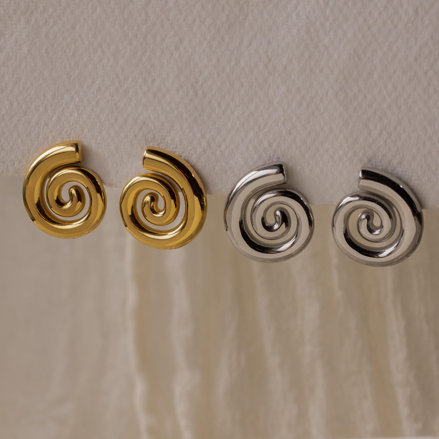 Bold Spiral Stud Earrings