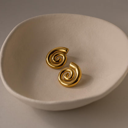 Bold Spiral Stud Earrings