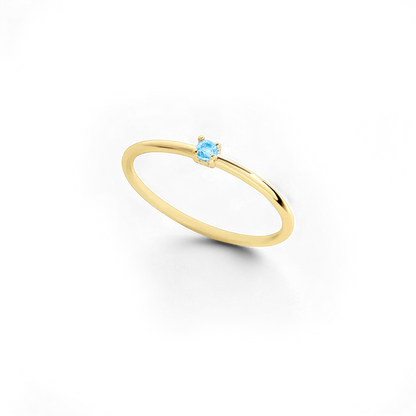 Super zierlicher Stapelring mit Geburtssteinen