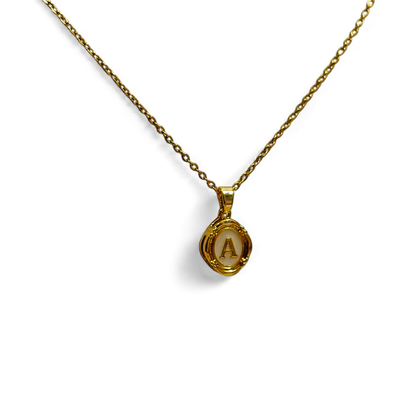 Enamel Initial Pendant Necklace