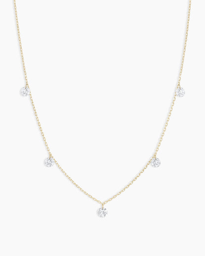 Floating Diamond Flutter Necklace