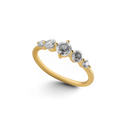 Five Stone Birthstone Statement Ring