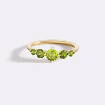Five Stone Birthstone Statement Ring