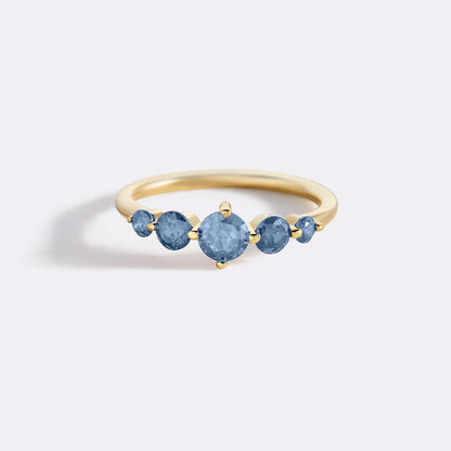Five Stone Birthstone Statement Ring