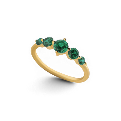 Five Stone Birthstone Statement Ring