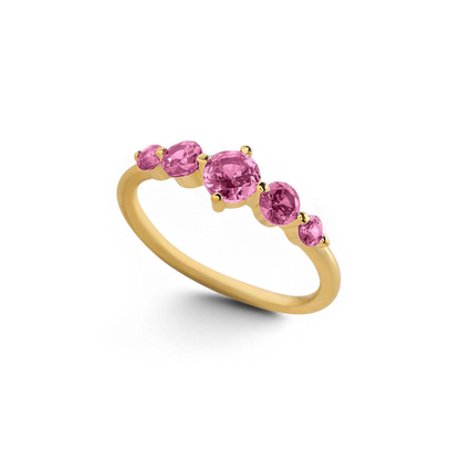 Five Stone Birthstone Statement Ring