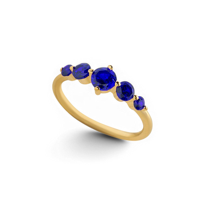 Five Stone Birthstone Statement Ring