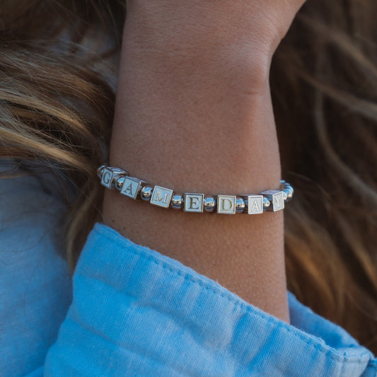 Game Day Beaded Stretch Bracelet