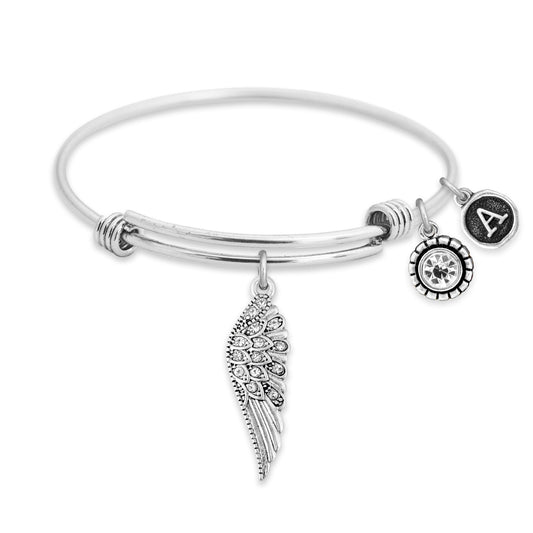 Personalisiertes Armband mit Schutzengelflügeln