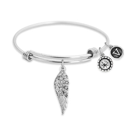 Personalisiertes Armband mit Schutzengelflügeln 