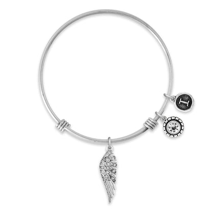 Personalisiertes Armband mit Schutzengelflügeln 