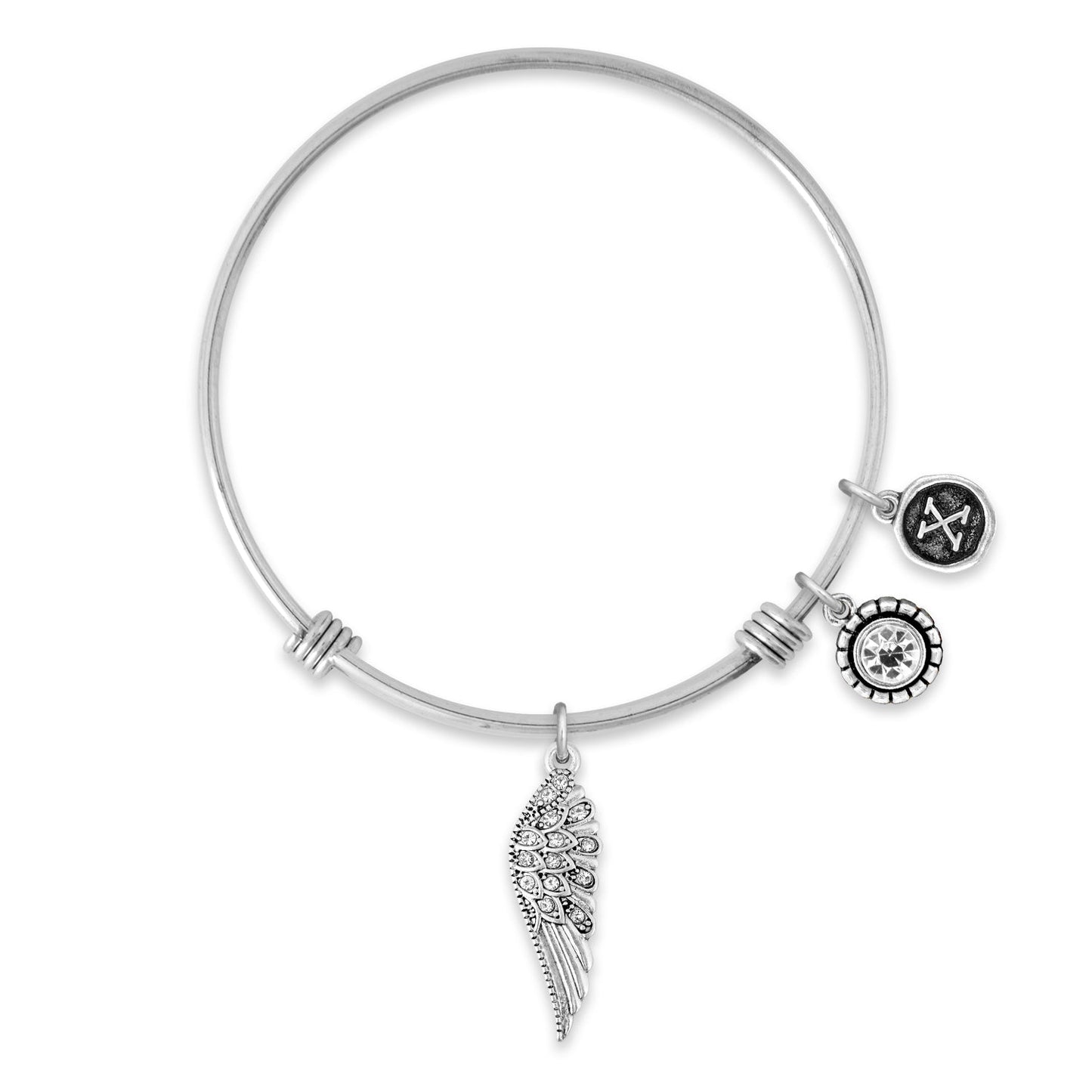 Personalisiertes Armband mit Schutzengelflügeln 
