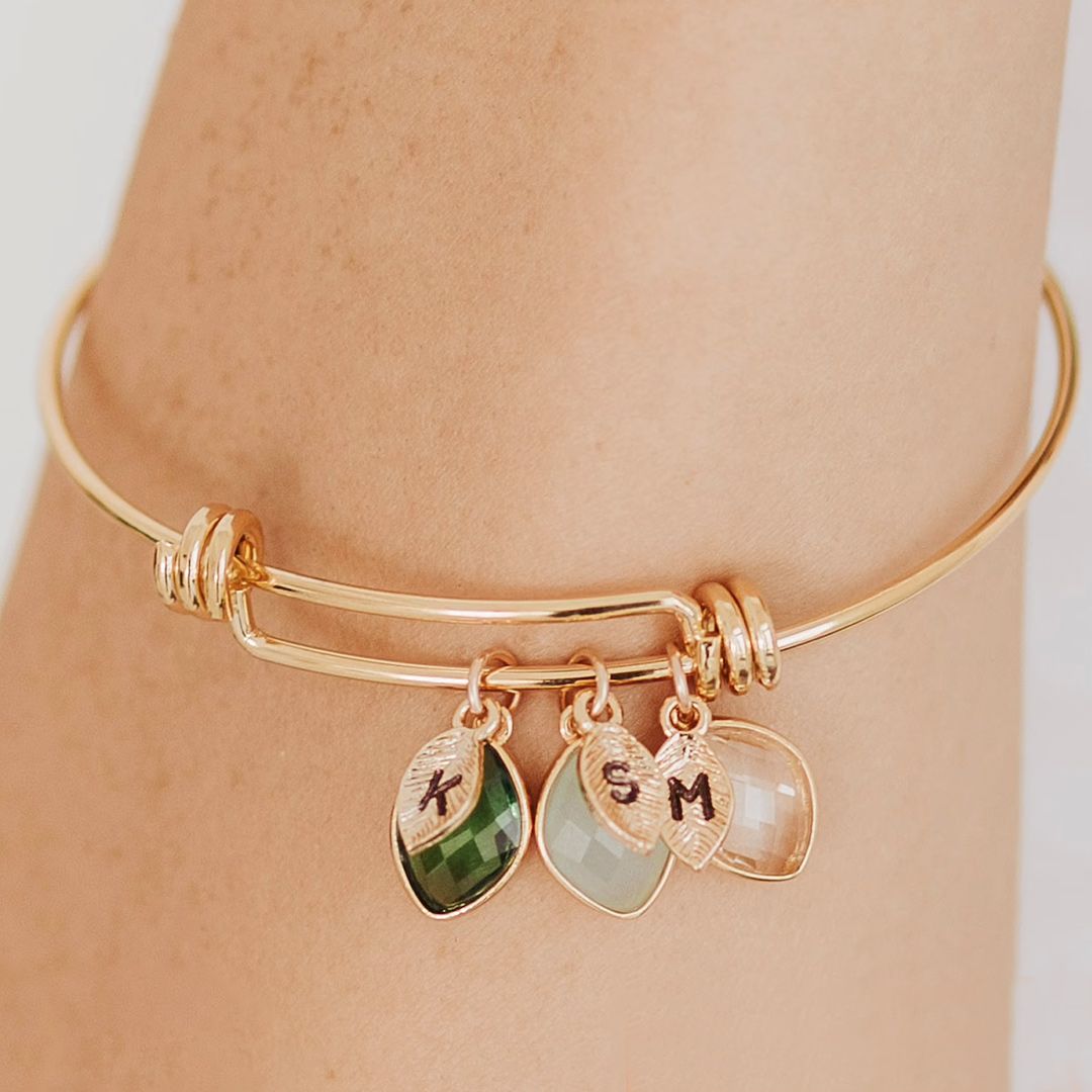 Armband mit Geburtsstein-Familienanhänger