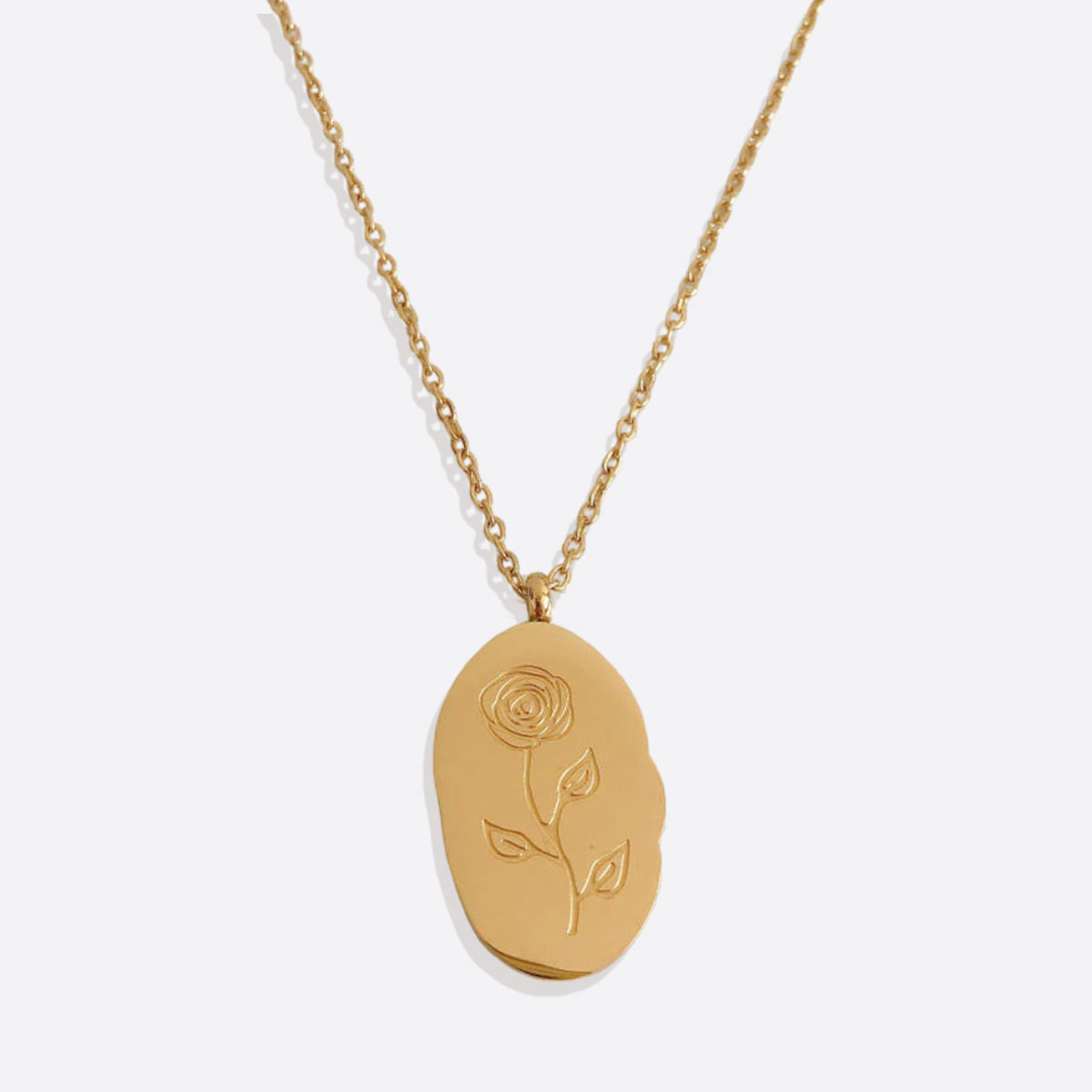 Halskette mit Geburtsblumen-Anhänger aus Gold