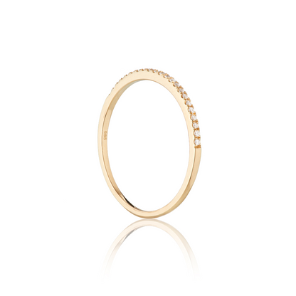 Halber Ewigkeitsring aus Gold im Diamant-Stil