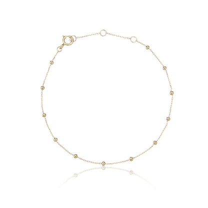 Pulsera de cadena de satélite dorada