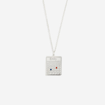 Personalized Family Calendar Necklace