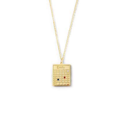 Personalized Family Calendar Necklace