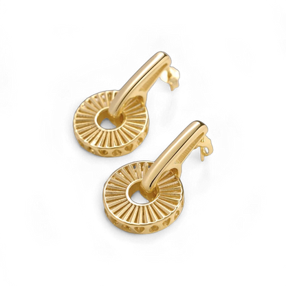 Gold Vermeil Burst Drop Earrings