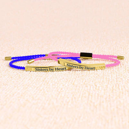Not Sisters By Blood But Sisters By Heart Inspire Bracelet