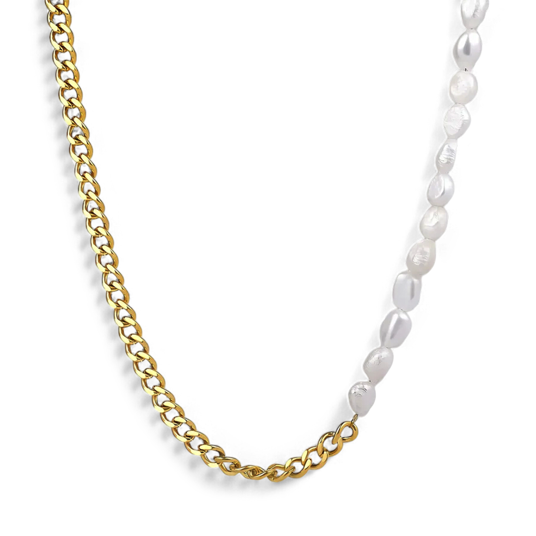 Half Chain Pearl Necklace