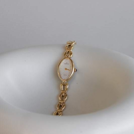 Vintage Lozalux Skinny Oval Gold Watch