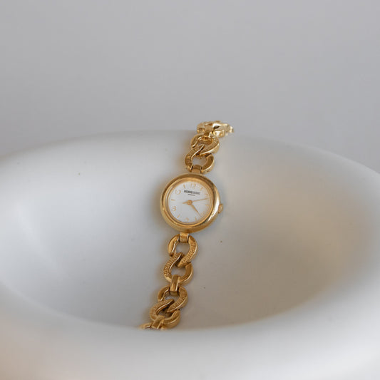 Vintage Michiko London Round Gold Watch