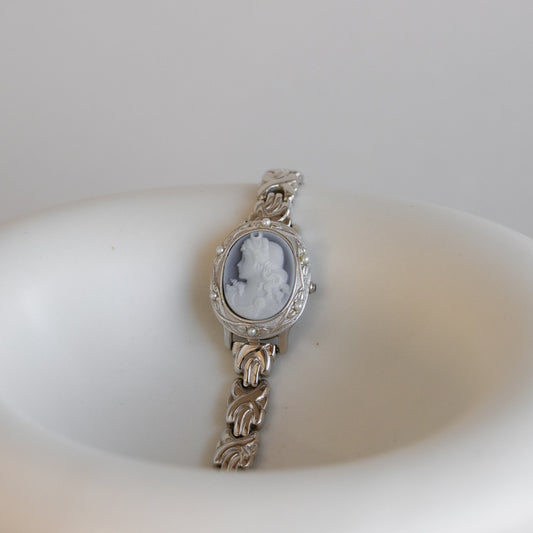 Vintage IEI Pearl Locket Silver Watch