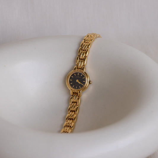Vintage Pierre Cardin Midnight Round Gold Watch