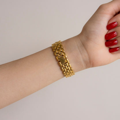 Vintage Lancel Rectangular Gold Watch
